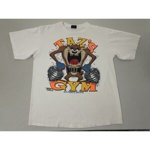 Vintage Changes T-Shirt Mens XL‎ White Tasmanian Devil Taz Gym No Pencil Necks